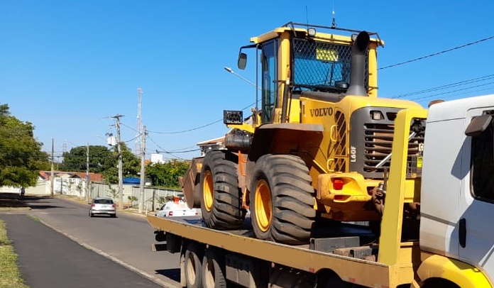 Uma das máquinas foi recuperada na cidade de Campo Grande - Foto: PMMS