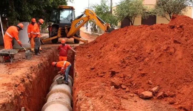Obras de saneamento básico em MS - Foto: Divulgação
