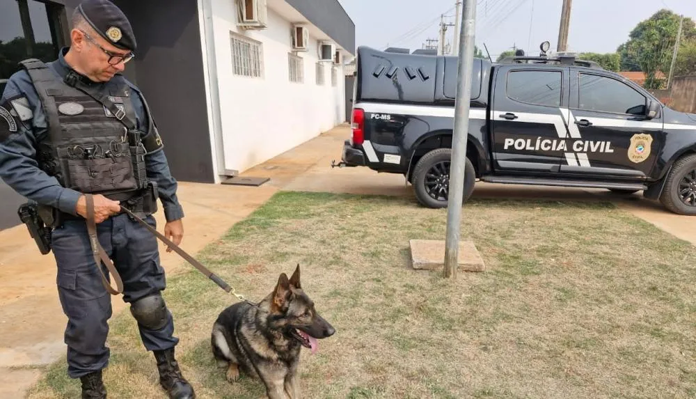 Ação teve apoio do canil de Três Lagoas, que utilizou dois cães para localizar entorpecentes