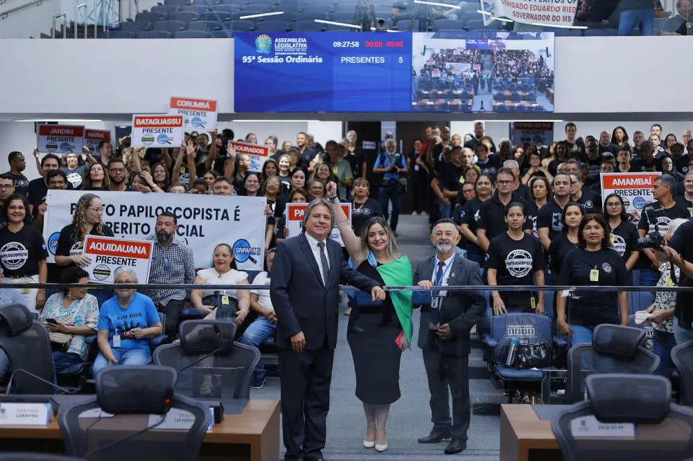 A sessão plenária da Assembleia Legislativa de Mato Grosso do Sul (ALEMS)