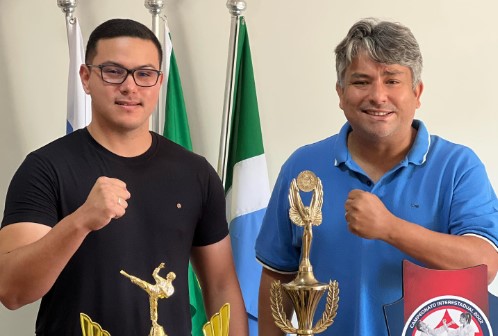 O sensei Gabriel Matsumura agradeceu por todo o apoio da prefeitura e do prefeit